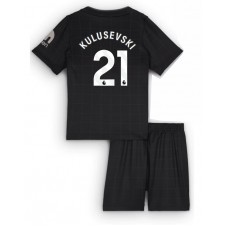 Tottenham Hotspur Dejan Kulusevski #21 Bortaställ Barn 2025-26 Korta ärmar (+ Korta byxor)